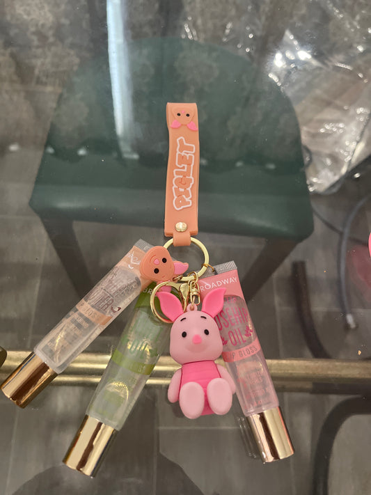 PIGLET LIPGLOSS KEYCHAIN