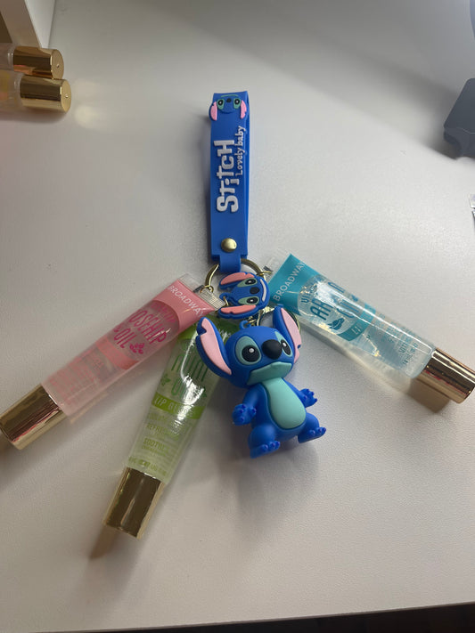 STITCH LIPGLOSS KEYCHAIN