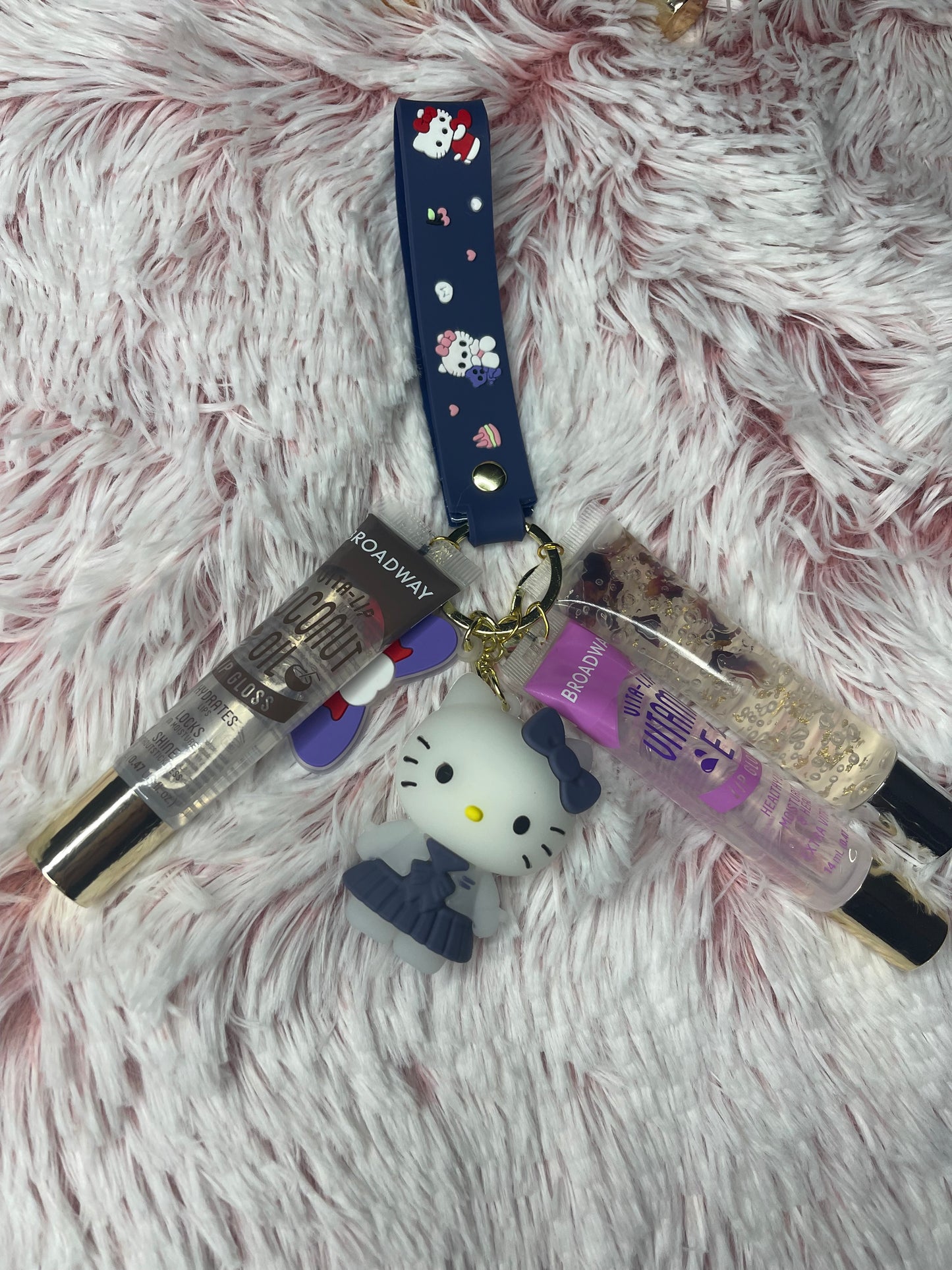 Hello kitty Lip gloss Keychain🩵🩷💛